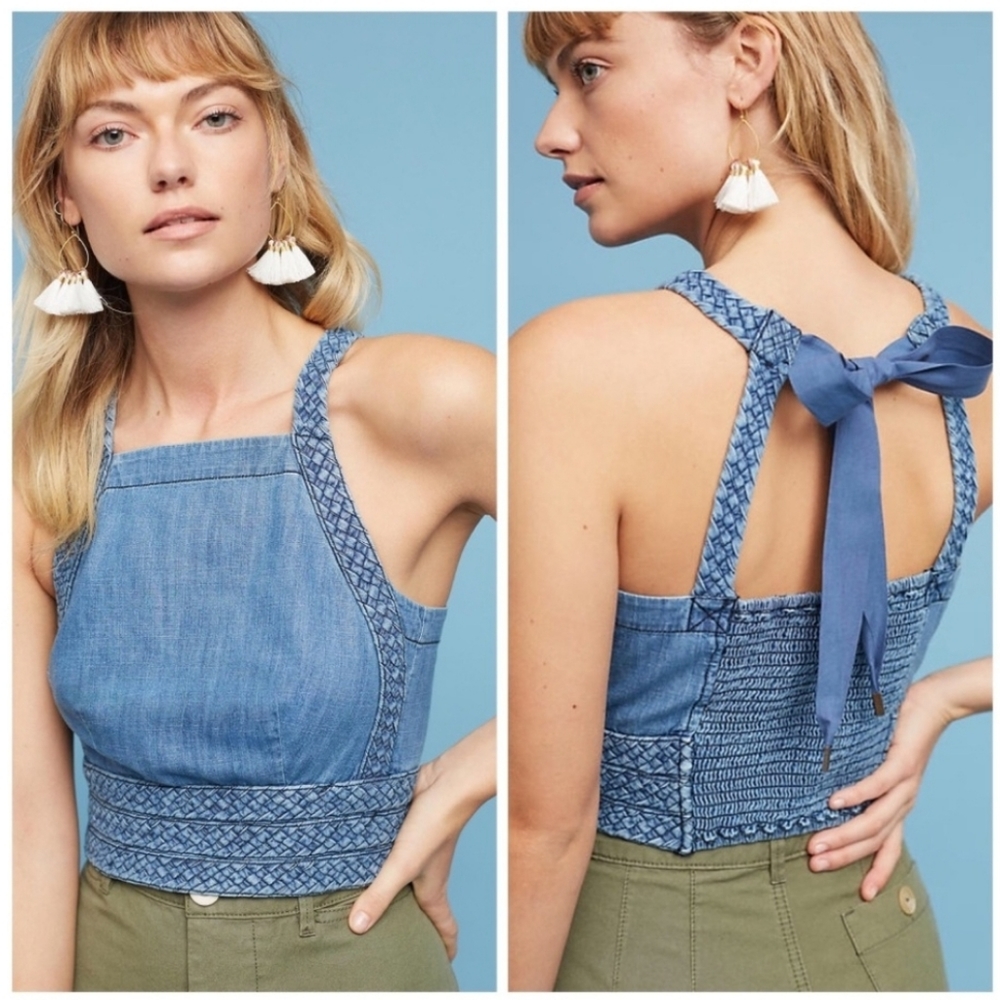 Braided Cropped Halter Top by Maeve